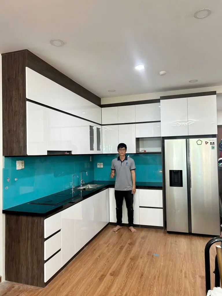 Tủ bếp nhựa Chinhuei Plus 2.0 cánh phủ Acrylic
